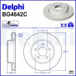 Disco de travão DELPHI BG4642C, 2 peça