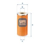 Filtro hidráulico, direção UFI 25.401.00