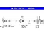 Tubo flessibile del freno ATE 24.5291-0430.3