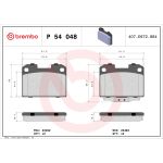 Bremsbelagsatz, Scheibenbremse BREMBO P 54 048