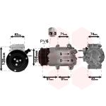 Compresseur de climatisation VAN WEZEL 1800K498