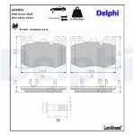 Jogo de pastilhas para travão de disco DELPHI LP4031