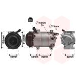 Compressor, ar condicionado VAN WEZEL 8200K323