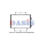 Condensador, sistema de ar condicionado AKS DASIS 392002N