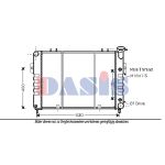Radiateur moteur AKS DASIS 520108N