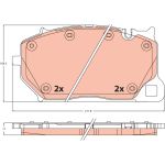 Bremsbelagsatz TRW GDB2508