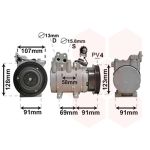 Compresseur de climatisation VAN WEZEL 8200K161