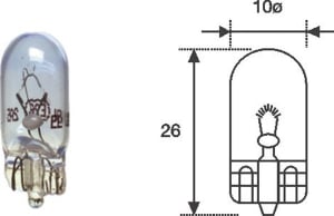 MAGNETI MARELLI Žárovka typ W5W, 12V, 5W, Standard modrá