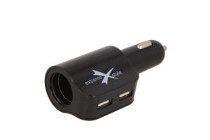 EXTREME-STYLE Nabíječka do zdířky zapalovače 1x USB, 1x microUSB + 1x výstup zapalovače cigaret