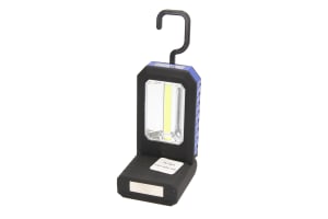 Tiross Kapesní svítilna, 3W COB LED + 3 LED, magnet, výkyvný stojánek, skládací otočný háček, 3 x AAA