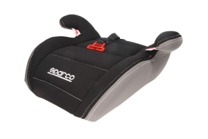 SPARCO Detská autosedačka, čierno-šedý podsedák SPRO 100KBK
