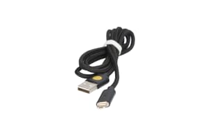 EXTREME-STYLE Opletený USB kabel s magnetickým mikro USB konektorem, 120 cm, černý