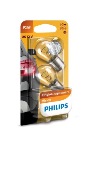 PHILIPS Žiarovka P21W prídavná, blister 2ks PHI 12498/2B