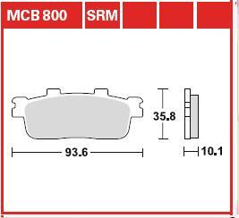Klocek hamulcowy kpl. MCB800SRM TRW sinter
