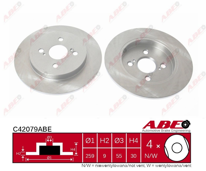 Brzdový kotouč C42079ABE (OE číslo 42431 52 080)