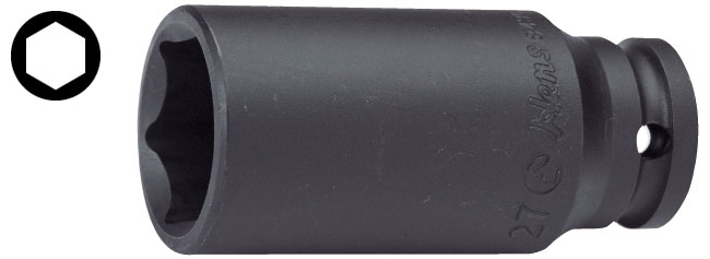 HANS Úderový nadstavec 1/2", 6-hran, 22mm, orech 84300M/22