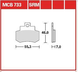 Klocek hamulcowy kpl. MCB733SRM TRW sinter
