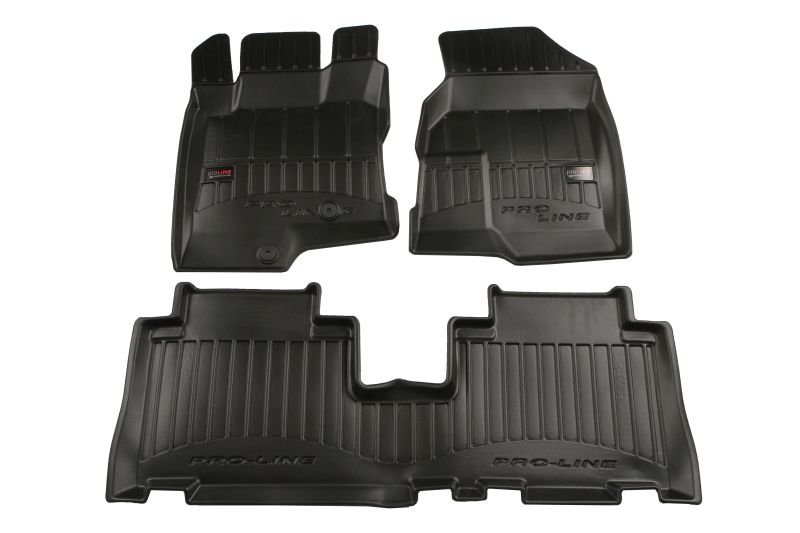 FROGUM Gumové koberce, černé, sada 3 ks (2x přední, 1x zadní), Chevrolet Captiva (SUV) od 06.2006