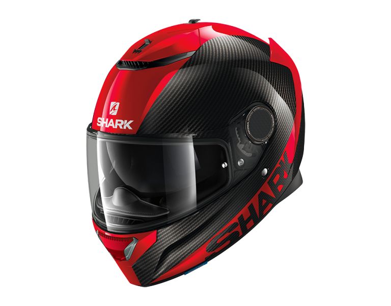 Kaciga integralna SHARK SPARTAN CARBON SKIN boja crna/crvena