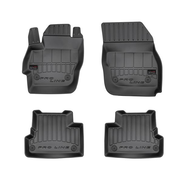 FROGUM Gumové koberce, čierne, sada 4 ks (2x predné, 2x zadné), Mazda 3 (Hatchback) od 12.2008-09.2014