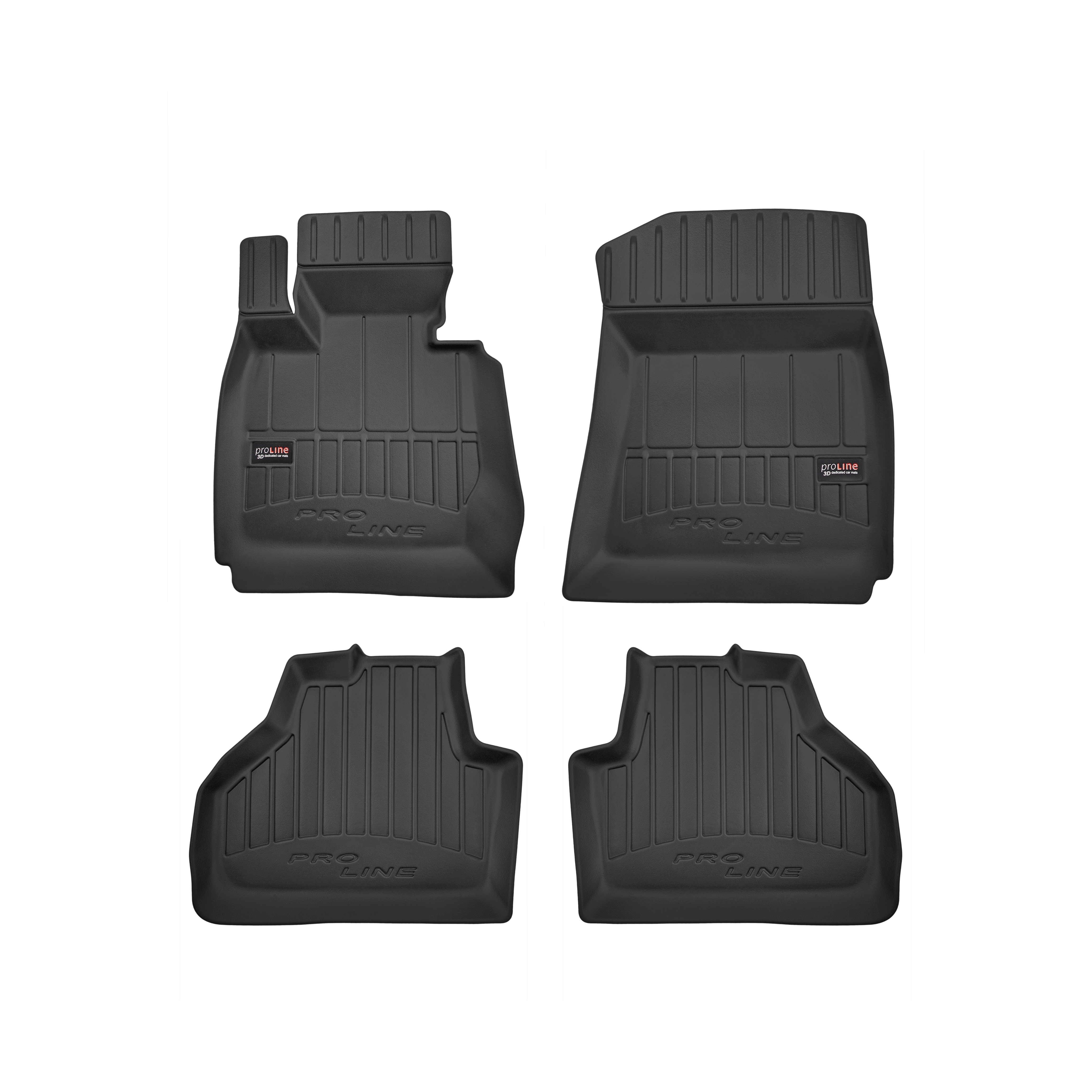 FROGUM Gumové koberce, černé, sada 4 ks (2x přední, 2x zadní), BMW X3 (F25) (SUV) od 09.2010-08.2017