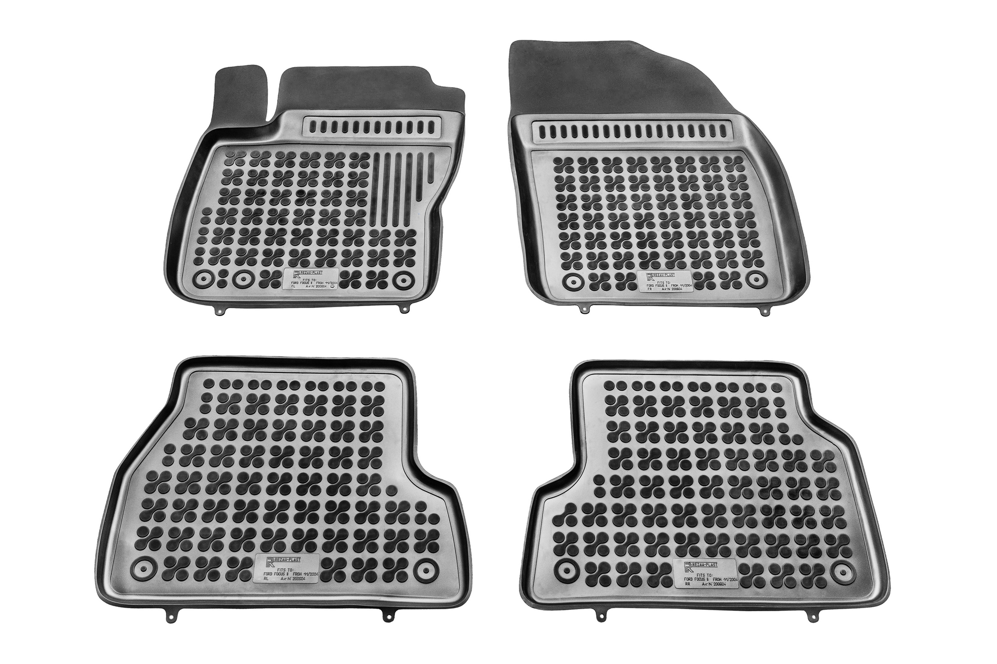 REZAW-PLAST Gumové koberce, sada 4 ks (2x přední, 2x zadní), Ford Focus II 2004-2011