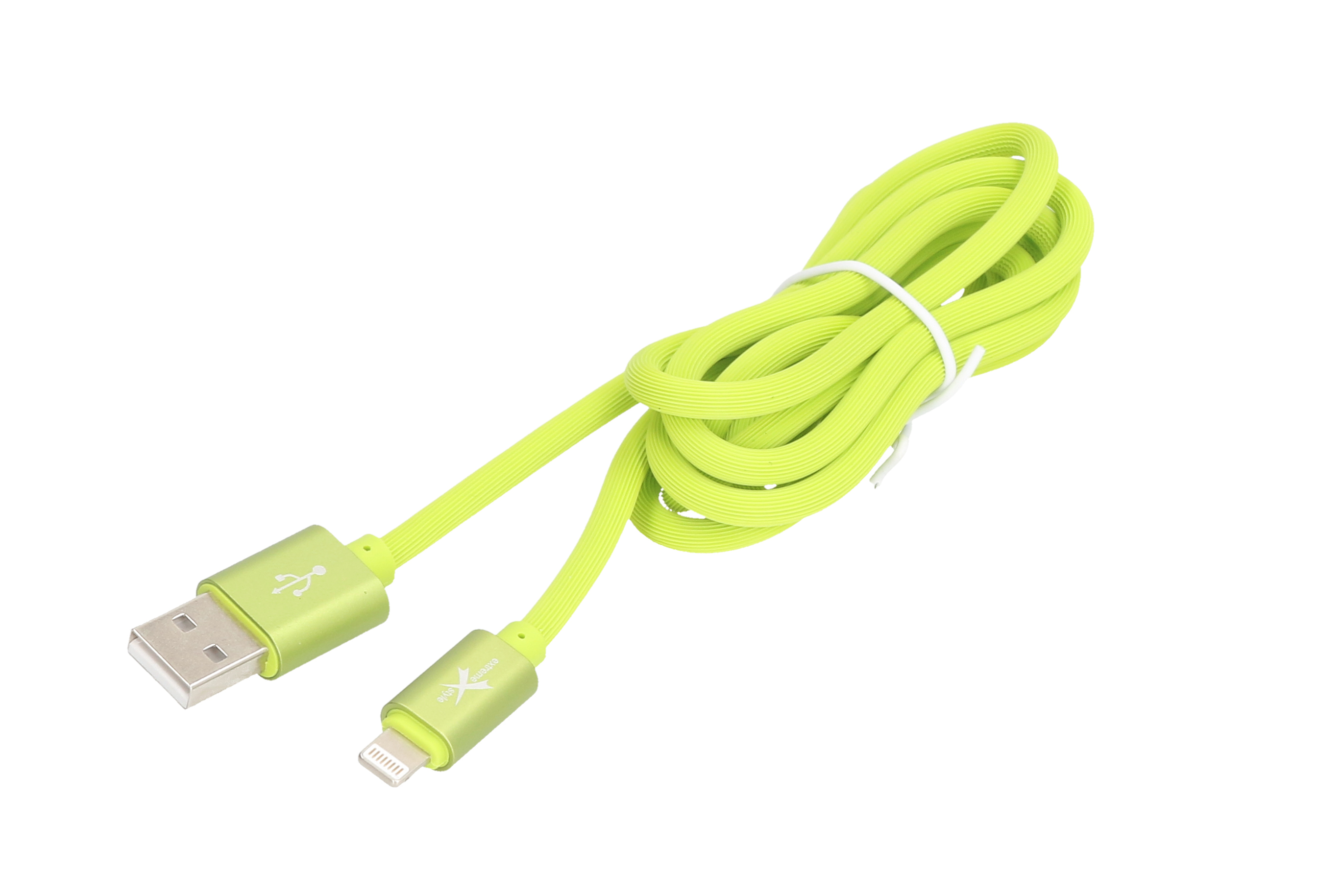EXTREME USB nabíjací kábel, lightning zelený 1,5 m MMT O173 142