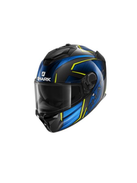 SHARK Integrální přilba SPARTAN GT CARBON KROMIUM, chromová/černá/karbon/modrá barva, velikost XL