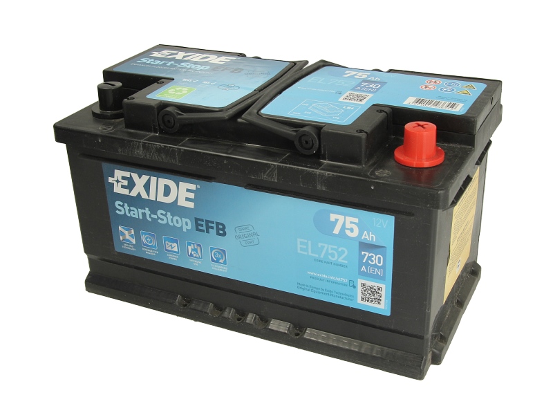 EXIDE Autobatéria Staart-Stop EFB 12V 75Ah 730A EL752