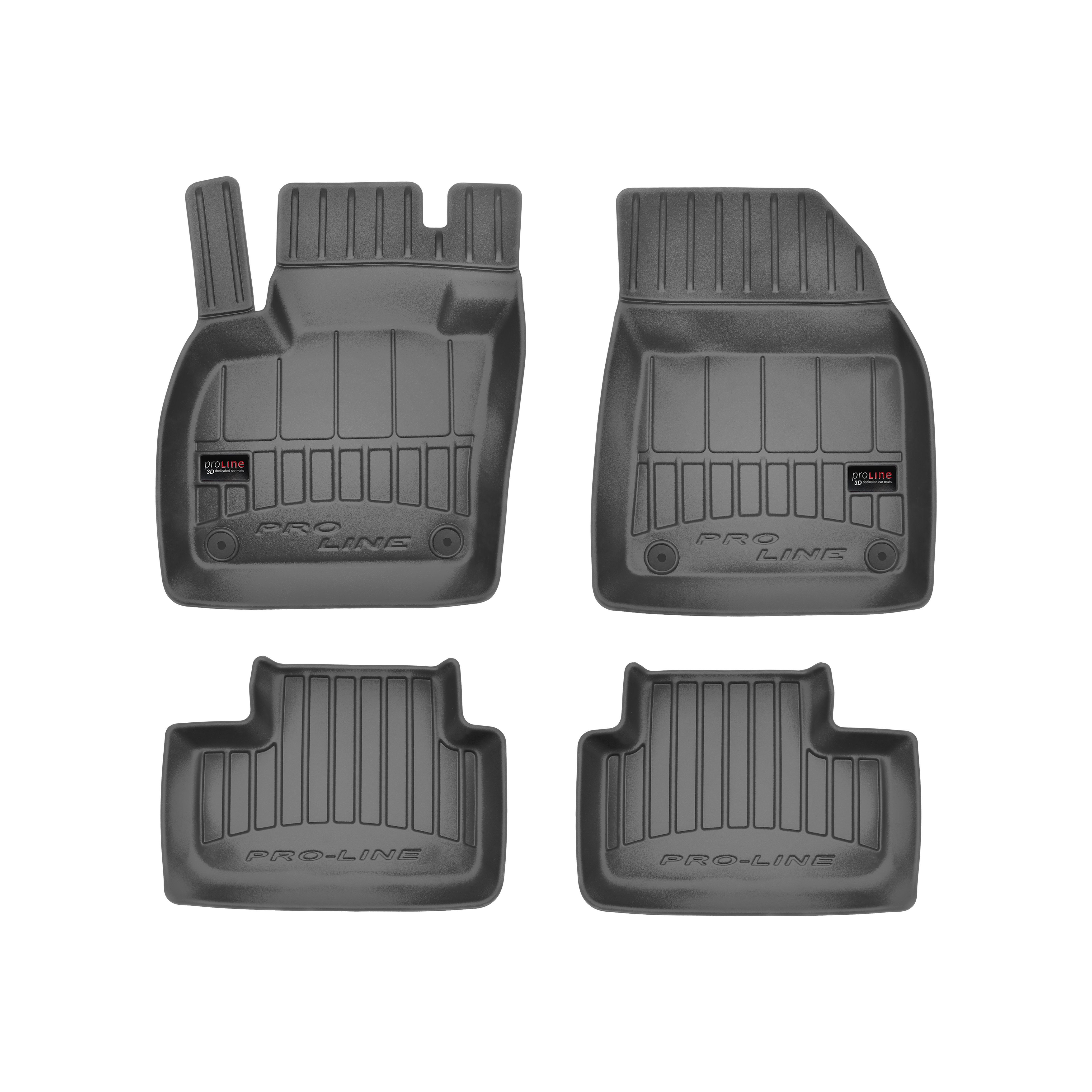 FROGUM Gumové koberce, čierne, sada 4 ks (2x predné, 2x zadné), Volvo XC40 (Hatchback) od 10.2017