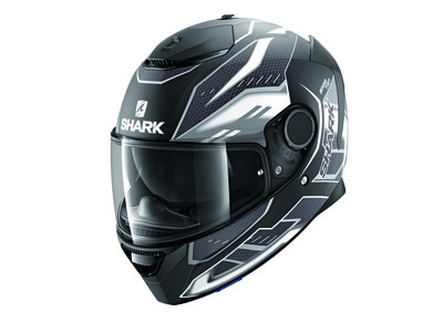 Kaciga integralna SHARK SPARTAN 1.2 ANTHEON MAT boja bijela/crna/mat/siva