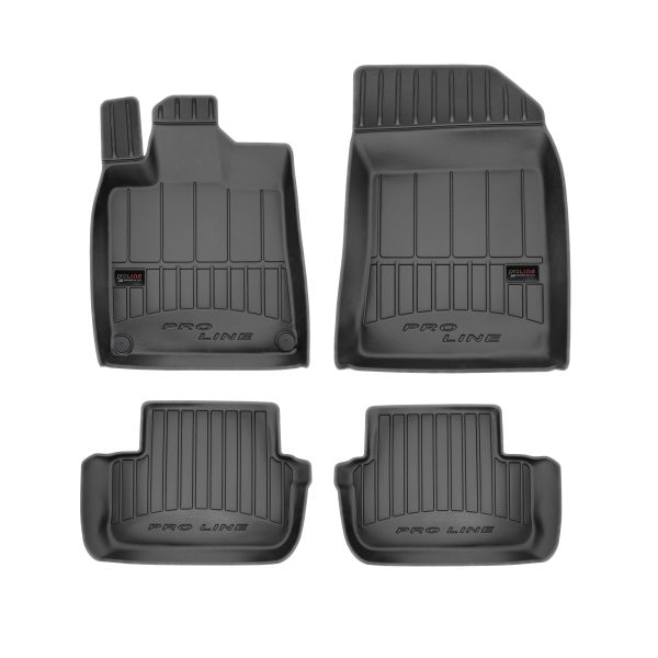 FROGUM Gumové koberce, černé, sada 4 ks (2x přední, 2x zadní), Peugeot 407, 407 SW (Kombi/Sedan) od 03.2004-02.2011