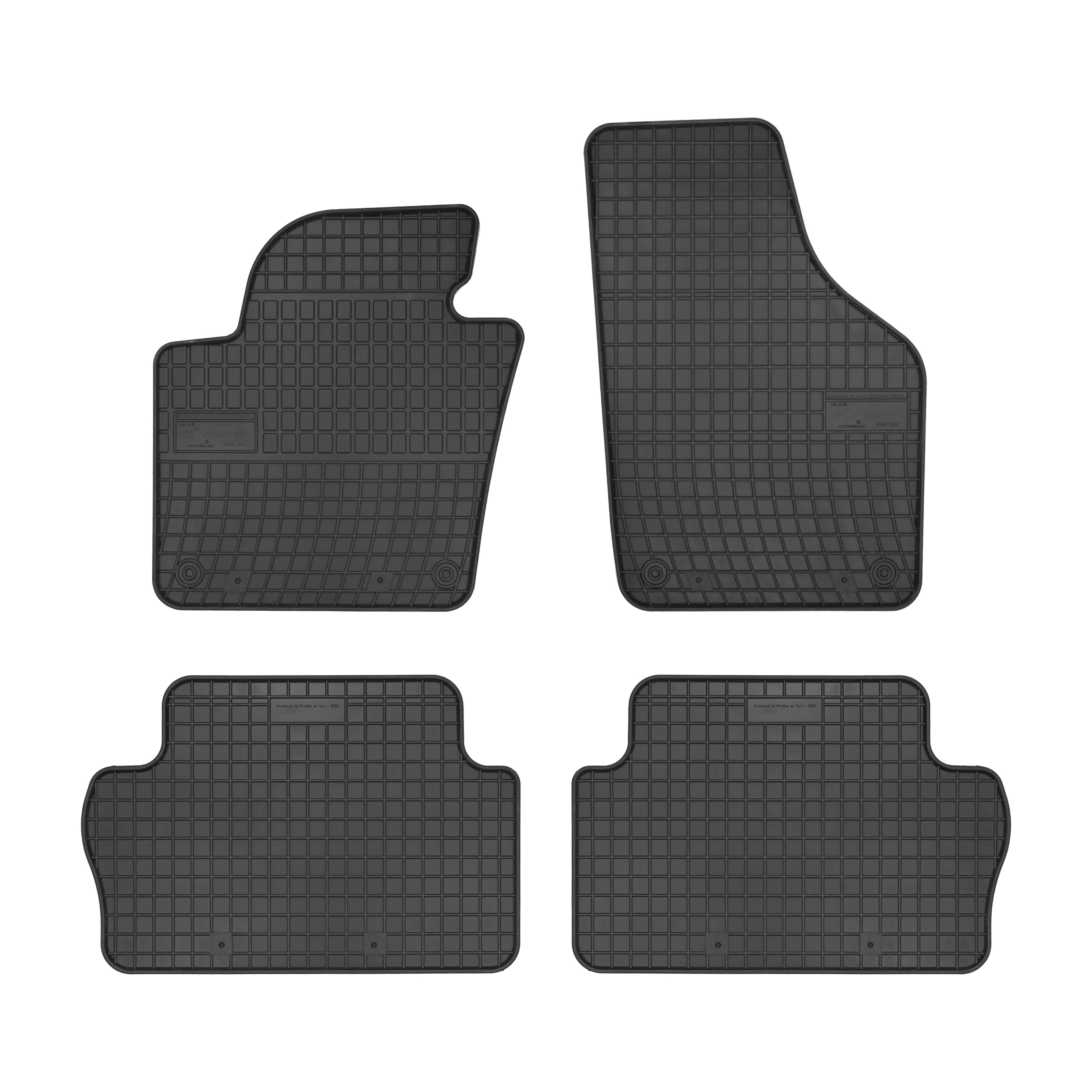 MAMMOOTH Gumové koberce, Seat Alhambra III, VW Sharan 05.2010 (Kombi) černá, sada 4 ks