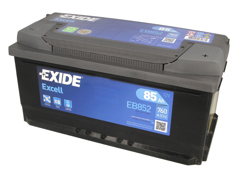 EXIDE Autobatéria Excell 12V 85Ah 760A EB852