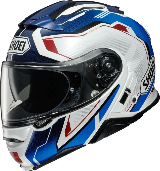 Kask szczękowy SHOEI NEOTEC II Respect TC-10 kolor biały/czerwony/niebieski