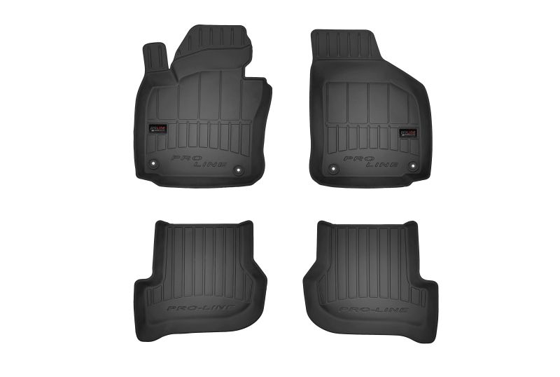FROGUM Gumové koberce, černé, sada 4 ks (2x přední, 2x zadní), Škoda Octavia II, VW Golf VI (Hatchback/kombi) od 02.2004-05.2016