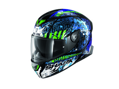 SHARK Integrální přilba SKWAL 2.2 SWITCH RIDER, černá/červená/modrá/zelená barva, velikost XL