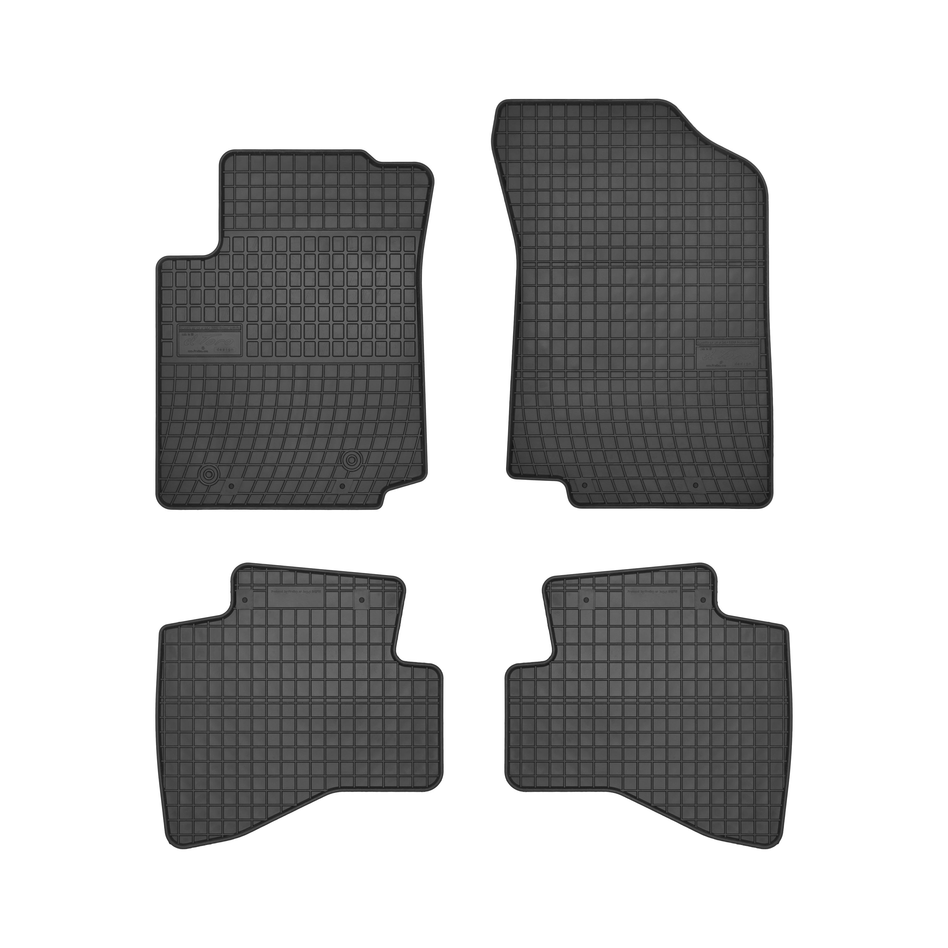 MAMMOOTH Gumové koberce, Citroen C1 II, Peugeot 108, Toyota Aygo (Liftback) 04.2014, černá, sada 4 ks