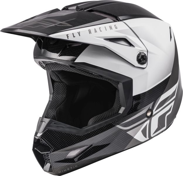 Kaciga cross/enduro FLY RACING KINETIC STRAIGHT EDGE ECE boja bijela/crna