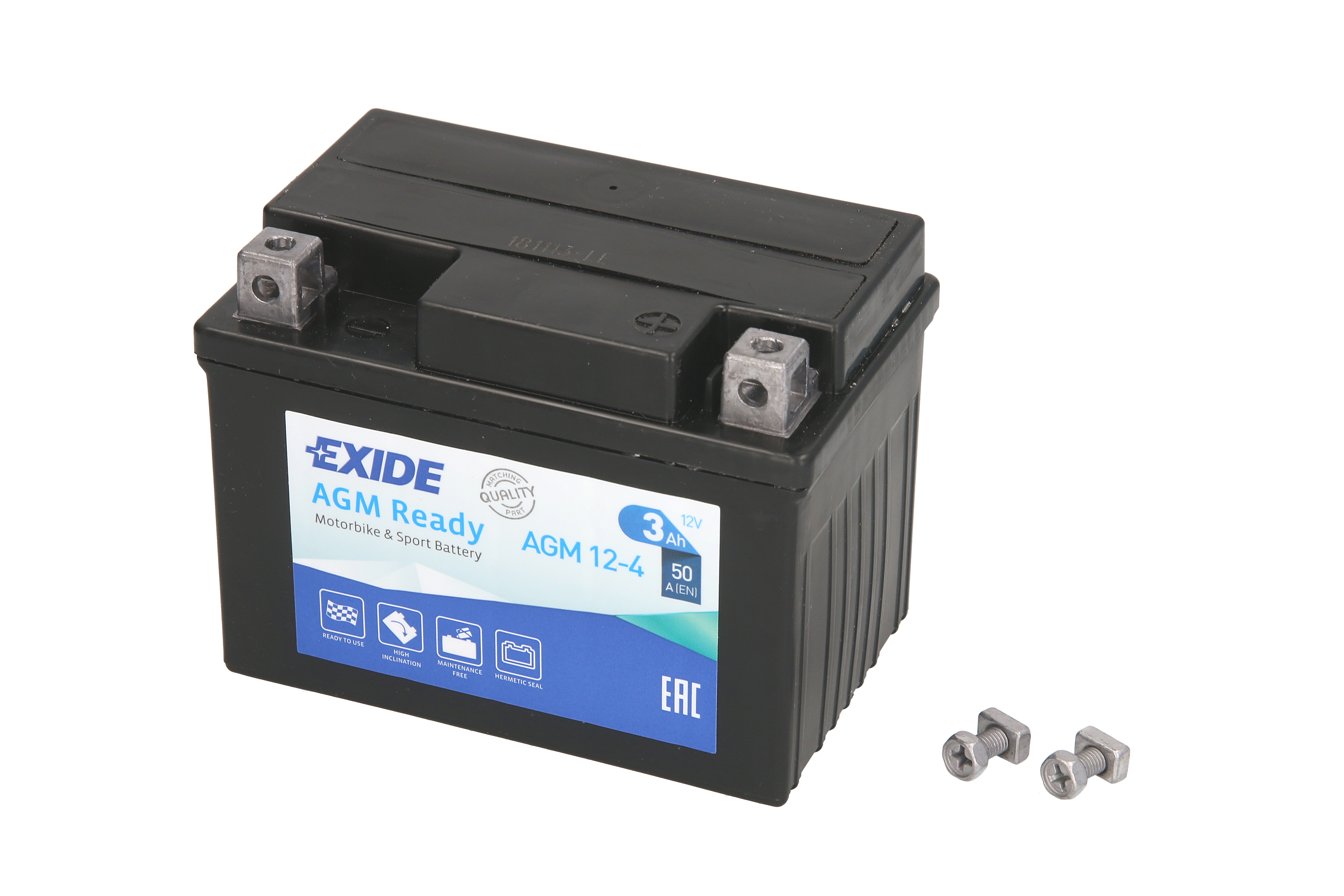 EXIDE Batéria pre motocykle Sealed 12V 3Ah 50A YTX4L-BS