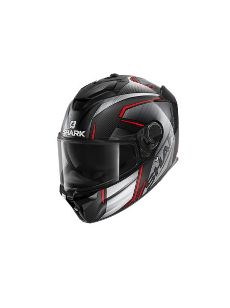 SHARK Integrální přilba SPARTAN GT CARBON KROMIUM, chromová/černá/červená/karbon/šedá barva, velikost S