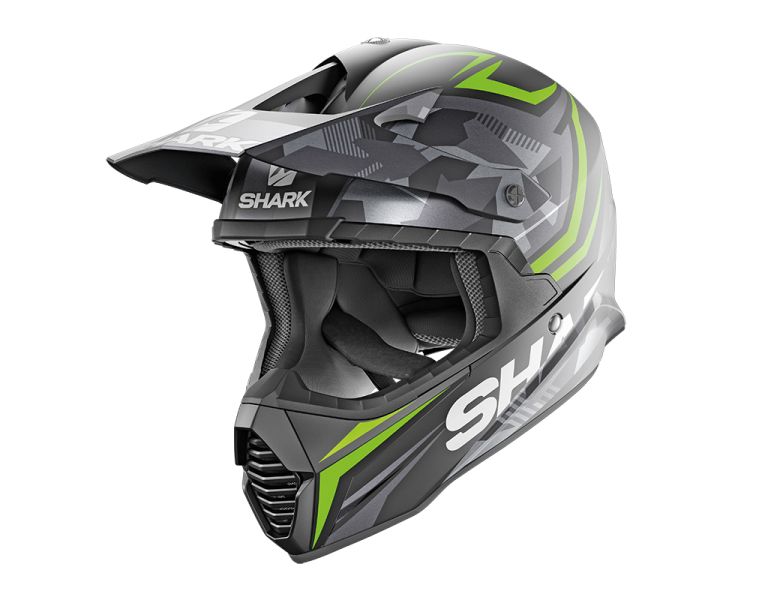 SHARK Cross/enduro přilba VARIAL REPLICA TIXIER, černá/matná/šedá/zelená barva, velikost S
