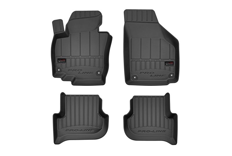 FROGUM Gumové koberce, čierne, sada 4 ks (2x predné, 2x zadné), VW Touran (VAN) od 02.2003-05.2010