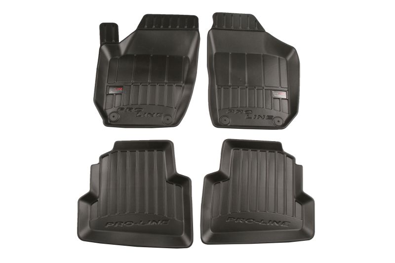 FROGUM Gumové koberce, černé, sada 4 ks (2x přední, 2x zadní), Škoda Fabia II (Hatchback/Kombi) od 12.2006-12.2014