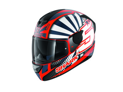 SHARK Integrální přilba D-SKWAL 2 ZARCO 2019 Mat, bílá/červená/matná/tmavě modrá barva, velikost S