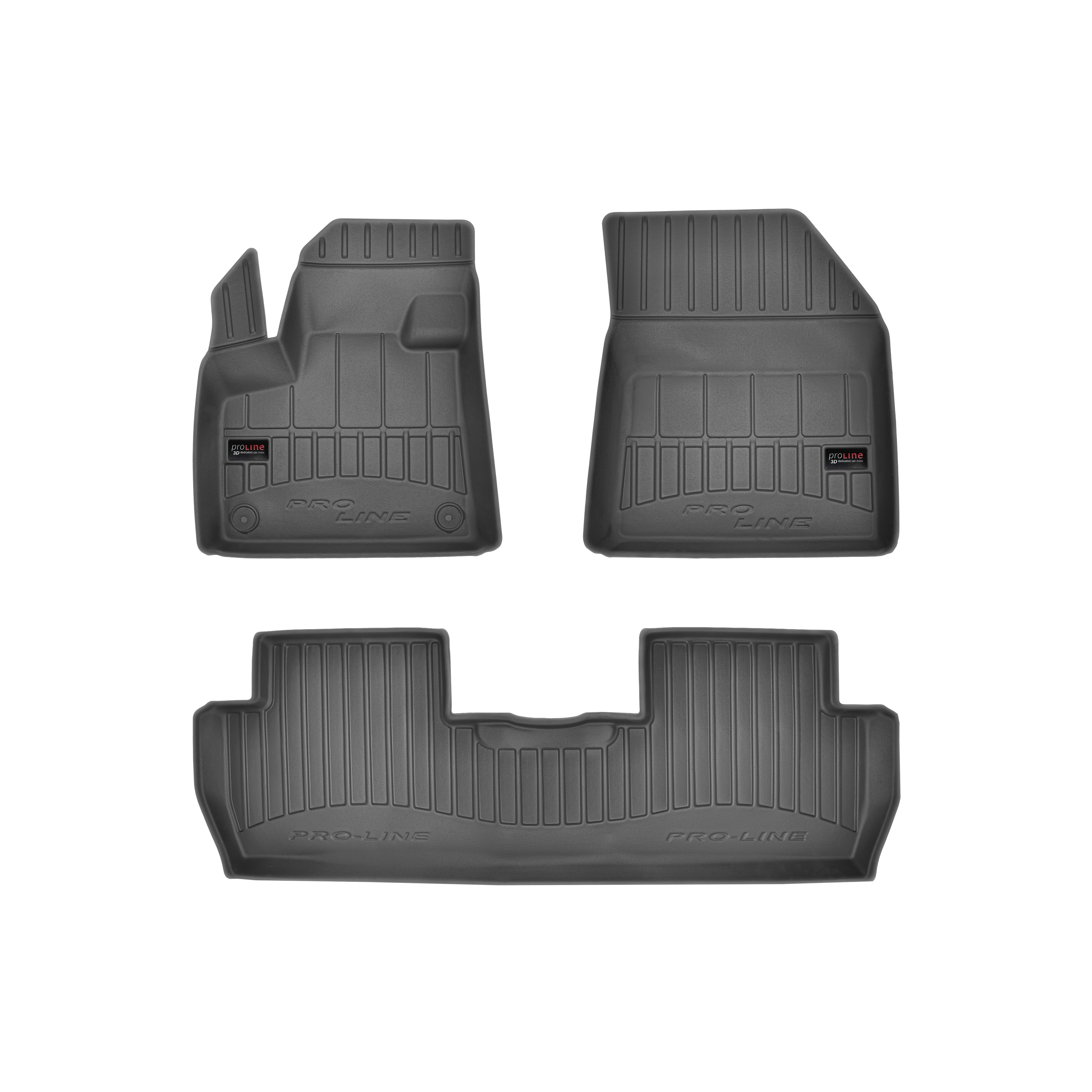 FROGUM Gumové koberce, čierne, sada 4 ks (2x predné, 2x zadné), Peugeot 5008 II (SUV) od 12.2016
