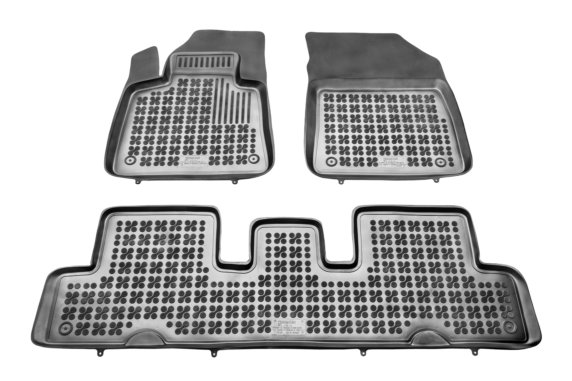 REZAW-PLAST Gumové koberce, černá, sada 3 ks (2x přední, 1x zadní) Citroen C4 Picasso II (VAN) 02.2013