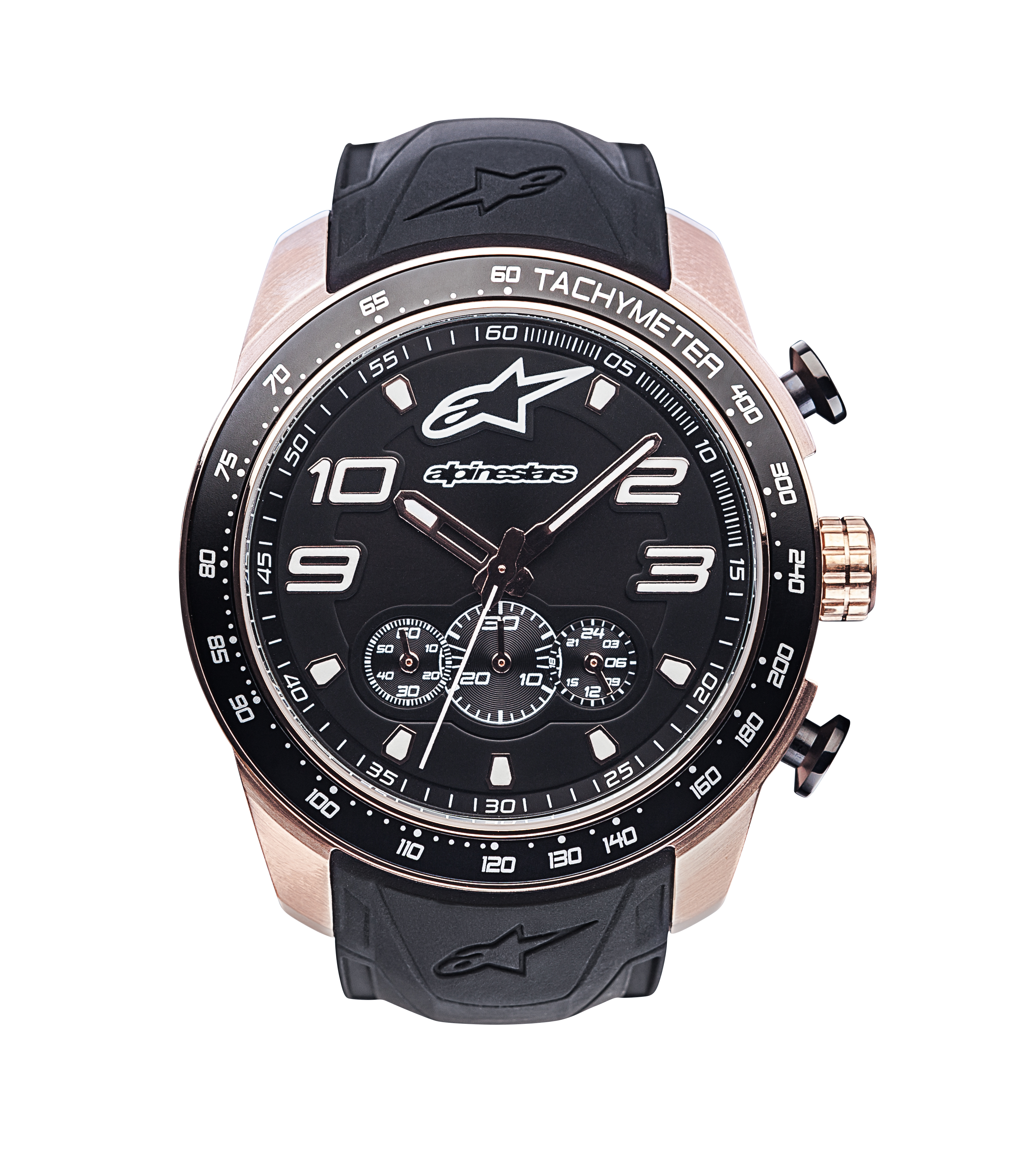 Sat TECH WATCH CHRONO pasek sylikonowy czarny ALPINESTARS boja crna/crvena/čelik