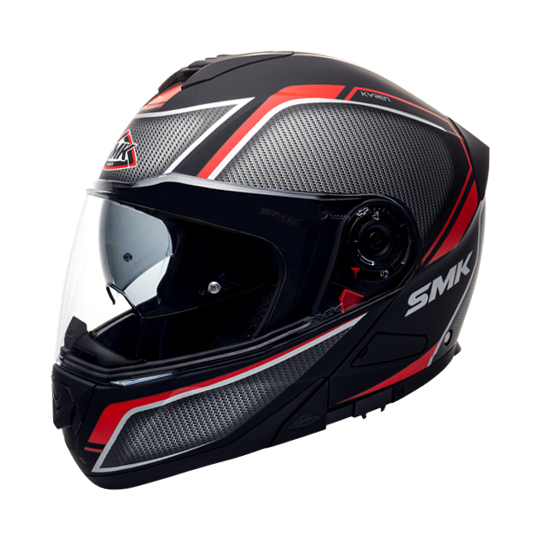 Kask szczękowy SMK GLIDE KYREN MA263 kolor czarny/czerwony/matowy/szary