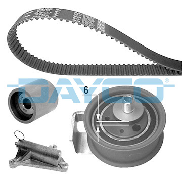 Set distribuție curea pinion DAYCO Audi A4 B5 A6 C4 C5 Cabriolet B3 VW Passat B5 1.8 94-05 25mm 1224mm 153 dinți